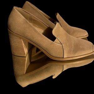 JOIE Weverly Suede Heels Loafers 9 M Tan NEW